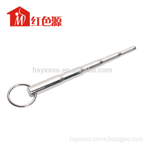 New Product Metal Penis Ear Plug With Dilator Stretching 140mm Sex Toys For Male